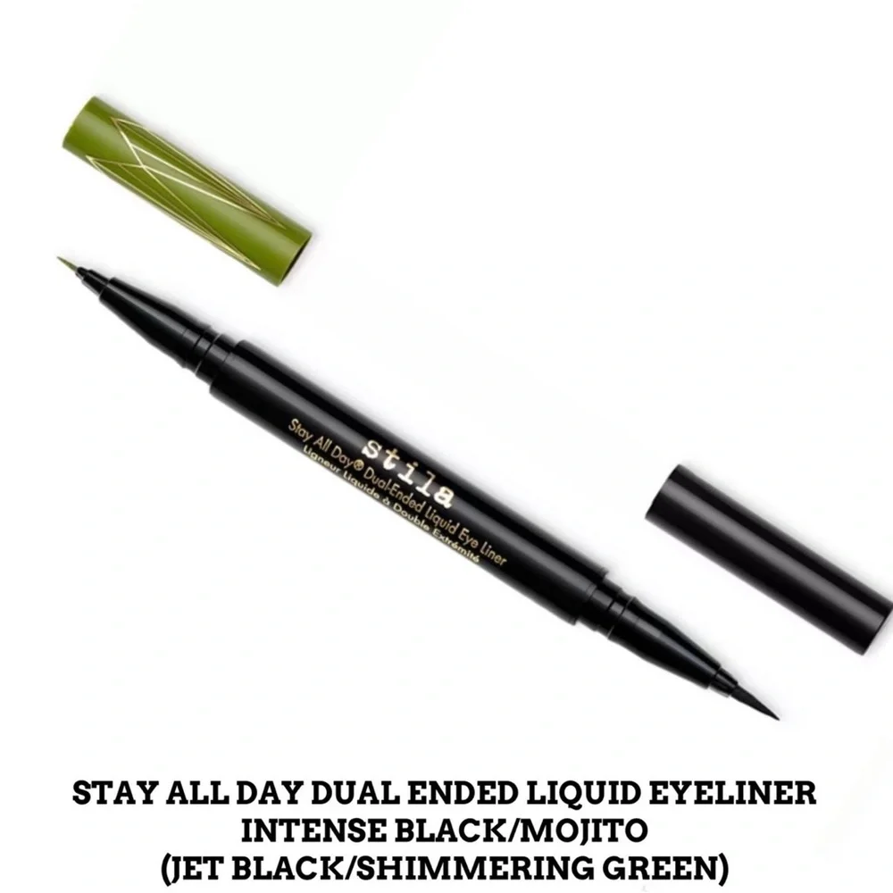 stila Stay All Day Dual-Ended Liquid Eye Liner Mojito/Intense Black, 4.5 mL.